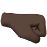 Right-Facing Fist: Dark Skin Tone Emoji 🤜🏿 image - Apple style