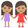 Women Holding Hands: Medium Skin Tone Emoji 👭🏽 image - EmojiTwo style