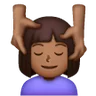 Woman Getting Massage: Medium-Dark Skin Tone Emoji 💆🏾‍♀️ image - Samsung style