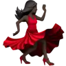 Woman Dancing: Dark Skin Tone Emoji 💃🏿 image - Apple style