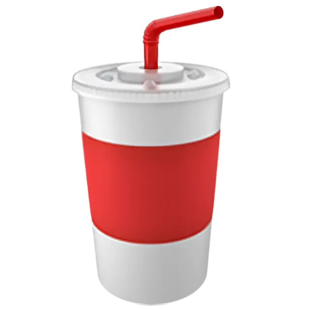 Vaso con pajita