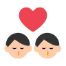 Kiss: Man, Man, Light Skin Tone Emoji 👨🏻‍❤️‍💋‍👨🏻 image - Tossface style