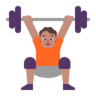 Person Lifting Weights: Medium Skin Tone Emoji 🏋🏽 image - Microsoft Classic 2D style