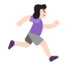 Woman Running Facing Right: Light Skin Tone Emoji 🏃🏻‍♀️‍➡️ image - Microsoft Classic 2D style
