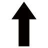 Emoji Felfelé fekete nyíl ⬆ image - Emojidex style