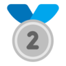 İkincilik Madalyası Emoji 🥈 image - Microsoft Classic 2D style