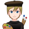 Artist: Light Skin Tone Emoji 🧑🏻‍🎨 image - Emojidex style