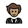 Person In Tuxedo: Medium Skin Tone Emoji 🤵🏽 image - OpenMoji style
