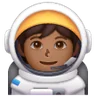 Astronaut: Medium-Dark Skin Tone Emoji 🧑🏾‍🚀 image - Samsung style