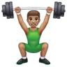 Person Lifting Weights: Medium Skin Tone Emoji 🏋🏽 image - WhatsApp style