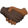 Handshake: Dark Skin Tone, Medium-Dark Skin Tone Emoji 🫱🏿‍🫲🏾 image - Apple style