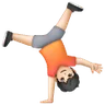 Person Cartwheeling: Light Skin Tone Emoji 🤸🏻 image - Samsung style