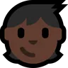 Child: Dark Skin Tone Emoji 🧒🏿 image - Microsoft Windows 10 Segoe UI Emoji style