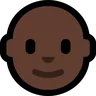 Man: Dark Skin Tone, Bald Emoji 👨🏿‍🦲 image - Microsoft Windows 10 Segoe UI Emoji style
