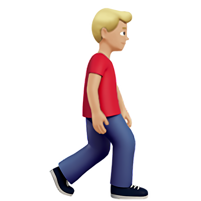 Man Walking Facing Right: Medium-Light Skin Tone