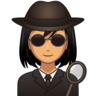 Woman Detective: Medium Skin Tone Emoji 🕵🏽‍♀️ image - Emojidex style