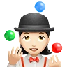 Woman Juggling: Light Skin Tone Emoji 🤹🏻‍♀️ image - Apple style