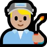 Man Factory Worker: Medium-Light Skin Tone Emoji 👨🏼‍🏭 image - Microsoft Windows 10 Segoe UI Emoji style