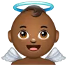 Baby Angel: Medium-Dark Skin Tone Emoji 👼🏾 image - WhatsApp style
