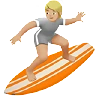Person Surfing: Medium-Light Skin Tone Emoji 🏄🏼 image - Apple style
