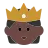 Person With Crown: Dark Skin Tone