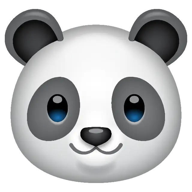 ใบหน้าหมีแพนด้า