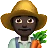 Man Farmer: Dark Skin Tone