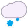 Nube con nieve Emoji 🌨 image - Microsoft Classic 2D style