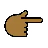 Backhand Index Pointing Right: Medium-Dark Skin Tone Emoji 👉🏾 image - OpenMoji style