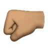 Left-Facing Fist: Medium Skin Tone Emoji 🤛🏽 image - Huawei Harmony OS style