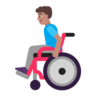 Man In Manual Wheelchair: Medium Skin Tone Emoji 👨🏽‍🦽 image - Microsoft Classic 2D style