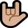 Love-You Gesture: Medium-Light Skin Tone Emoji 🤟🏼 image - Microsoft Windows 10 Segoe UI Emoji style