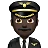 Man Pilot: Dark Skin Tone
