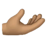 Palm Up Hand: Medium Skin Tone Emoji 🫴🏽 image - Huawei Harmony OS style
