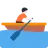 Person Rowing Boat: Light Skin Tone