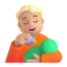 Person Feeding Baby: Medium-Light Skin Tone Emoji 🧑🏼‍🍼 image - Microsoft 3D Fluent style