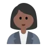 Woman Office Worker: Medium-Dark Skin Tone Emoji 👩🏾‍💼 image - Tossface style