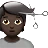 Person Getting Haircut: Dark Skin Tone