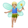Man Fairy: Medium-Light Skin Tone Emoji 🧚🏼‍♂️ image - Samsung style