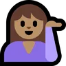 Person Tipping Hand: Medium Skin Tone Emoji 💁🏽 image - Microsoft Windows 10 Segoe UI Emoji style