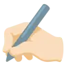 Writing Hand: Light Skin Tone Emoji ✍🏻 image - Google Noto Color style