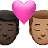 Kiss: Man, Man, Dark Skin Tone, Medium Skin Tone