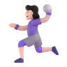 Woman Playing Handball: Light Skin Tone Emoji 🤾🏻‍♀️ image - Microsoft 3D Fluent style