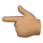 Backhand Index Pointing Left: Medium Skin Tone