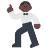 Man Dancing: Dark Skin Tone Emoji 🕺🏿 image - Tossface style