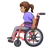 Woman In Manual Wheelchair: Medium Skin Tone