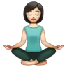 Woman In Lotus Position: Light Skin Tone Emoji 🧘🏻‍♀️ image - WhatsApp style