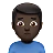 Man Frowning: Dark Skin Tone