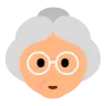 Old Woman: Medium-Light Skin Tone Emoji 👵🏼 image - Tossface style