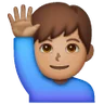 Man Raising Hand: Medium Skin Tone Emoji 🙋🏽‍♂️ image - Samsung style
